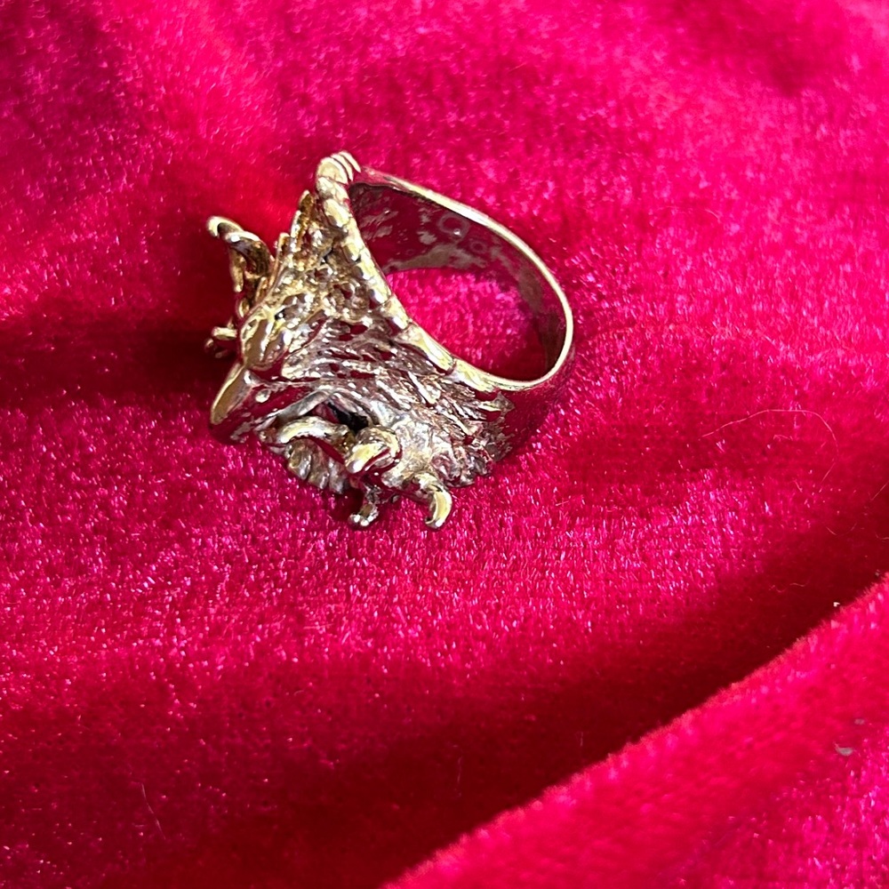 *RARE* VINTAGE G&S 1986 SILVER EAGLE RING EAGLE CLAW RING G&S RING - Picture 4 of 8
